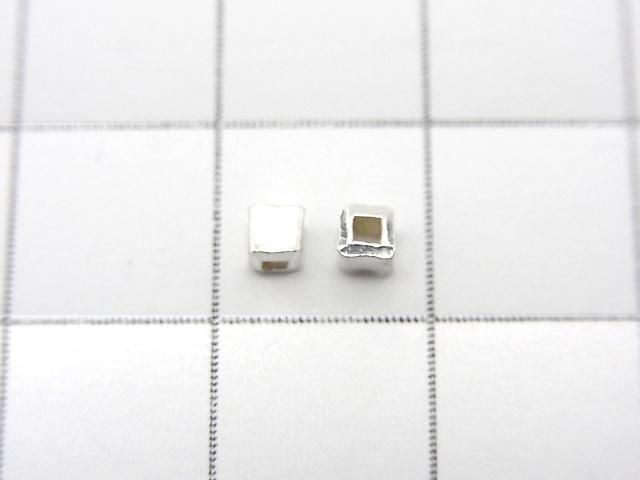 Karen Silver Cube 2.5x2.5x2.5mm White Silver 10pcs