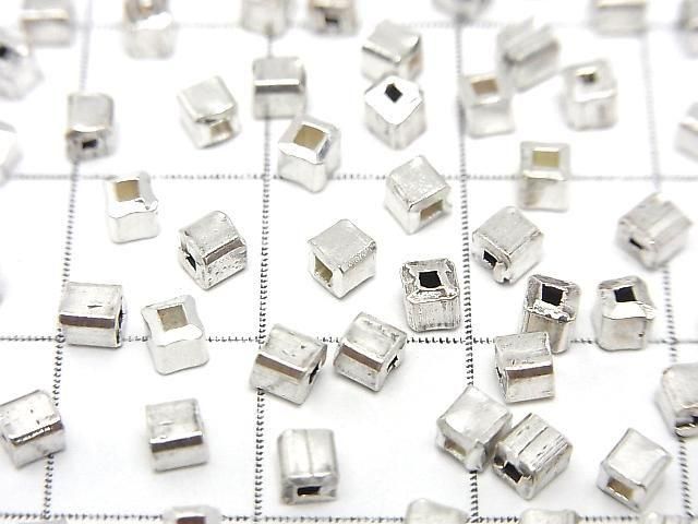 Karen Silver Cube 2.5x2.5x2.5mm White Silver 10pcs