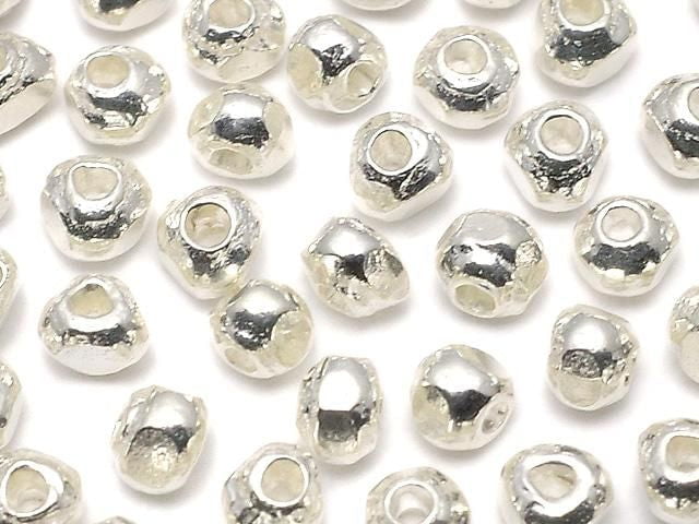 Karen Silver Rondelle 3x3x2.5mm White Silver 5pcs