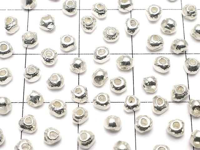 Karen Silver Rondelle 3x3x2.5mm White Silver 5pcs