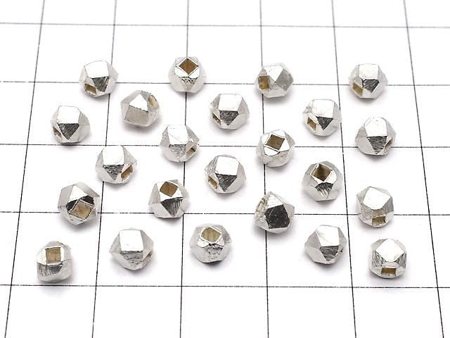 Karen 銀方塊造型 4x4x4mm 白銀 2顆