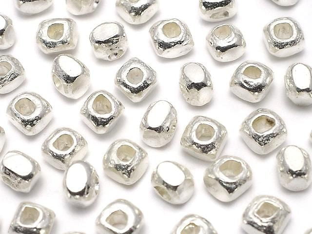 Karen Silver Rondelle 3x3x3mm White Silver 5pcs