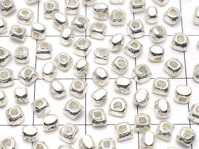 Karen Silver Rondelle 3x3x3mm White Silver 5pcs