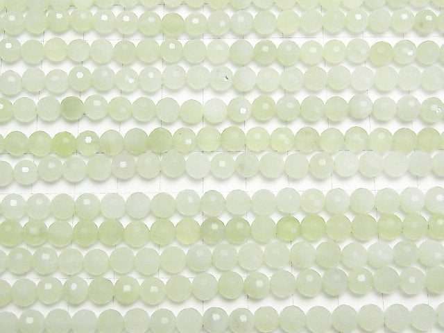 Hochwertig! Neuer Jade AAA- 128 Facettierte Rund 6mm 1 Strang Perlen (ca. 15 Zoll/37 cm)