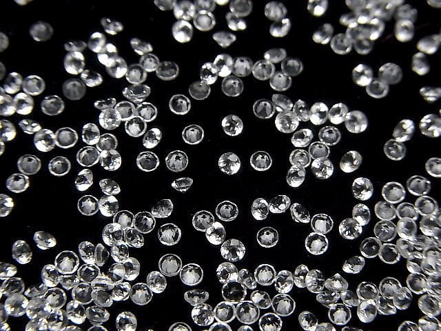 Hochwertiger Weißer Topas AAA Lose Stein Rund Facettiert 2x2mm 10 Stück