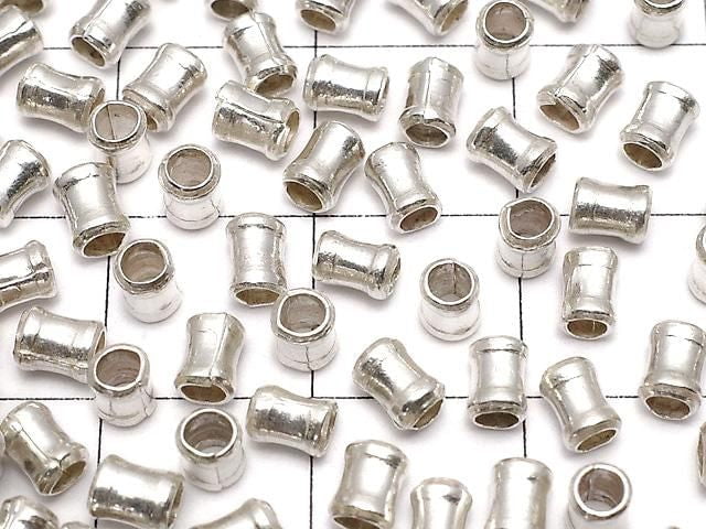 Karen Silver Rondelle (Tube) 3.5x3x3mm 10pcs