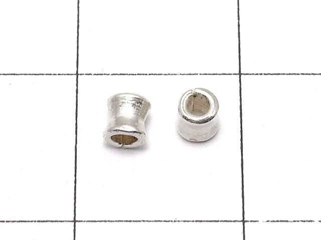 Karen Silver Rondelle (Tube) 3x2.5x2.5mm White Silver 5pcs