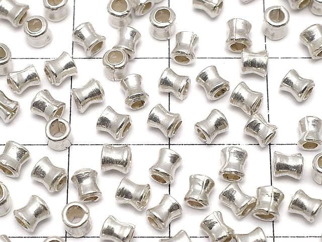 Karen Silver Rondelle (Tube) 3x2x2mm 10pcs