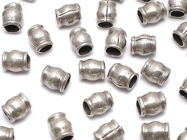 Karen Silver Patterned Rondelle 4x3.5x3.5mm 5pcs