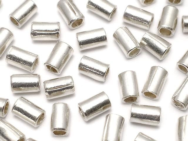Rondelle argent Karen (Tube) 4.5x3x3mm 5pcs