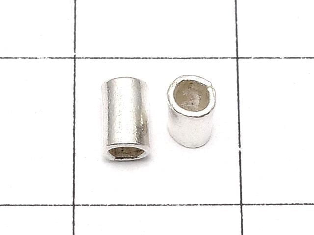 Karen Silver Rondelle (Tube) 4.5x3x3mm 5pcs