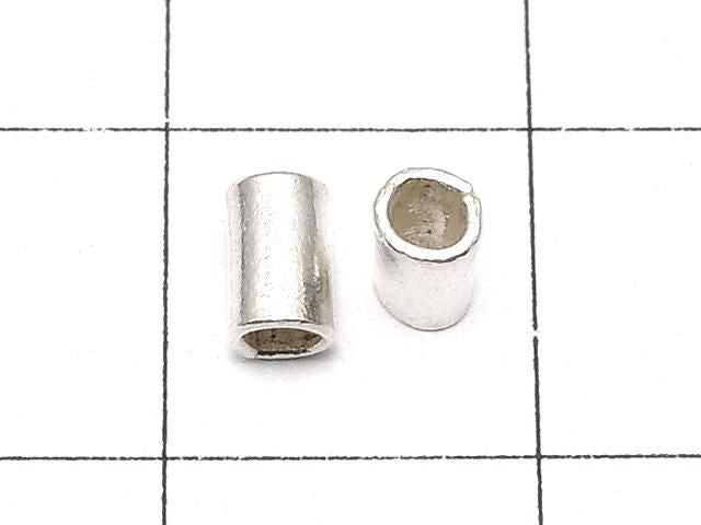 Rondelle argent Karen (Tube) 4.5x3x3mm 5pcs