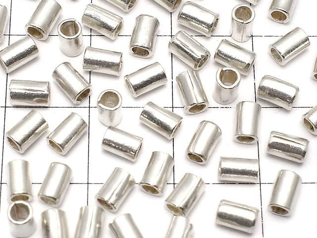 Karen Silver Rondelle (Tube) 5x3x3mm 5pcs