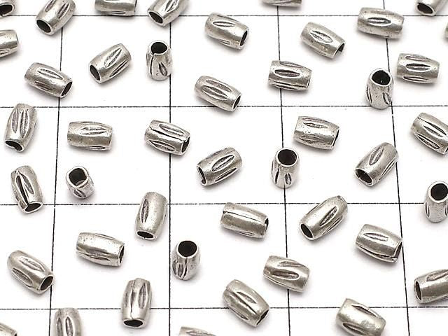 Karen 銀飾刻花隔珠 4x2.5x2.5mm 5顆