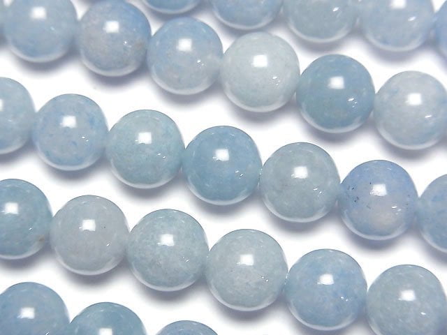 藍線石圓珠 8mm 1/4或1串珠子 (約15英吋/36公分)