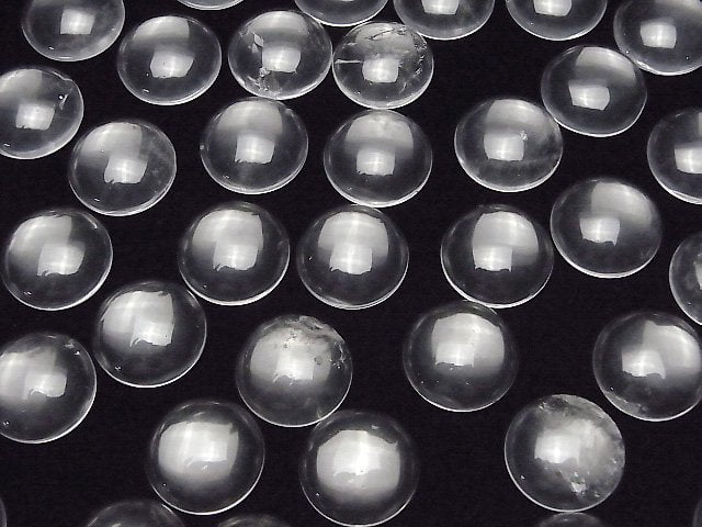 Kristall AA++ Rund Cabochon 20x20mm 2 Stück