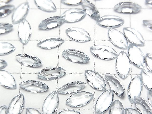 高品質海藍寶石 AAA 裸石 馬眼刻面 8x4mm 2顆