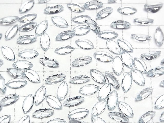 Hochwertiger Aquamarin AAA lose Stein Marquise facettiert 8x4mm 2Stk