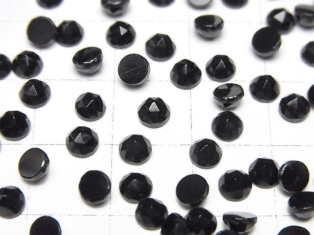 縞瑪瑙圓形玫瑰切工 4x4mm 10顆