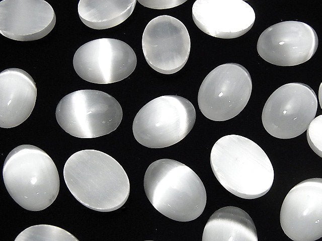 Selenit (Gips) Oval Cabochon 20x15mm 1Stk