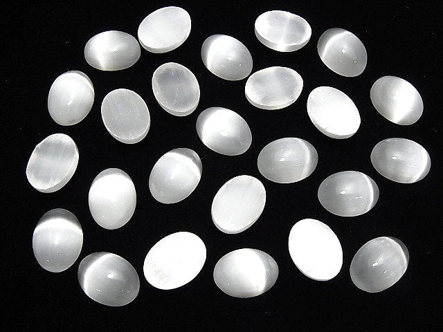 Selenit (Gips) Oval Cabochon 20x15mm 1Stk