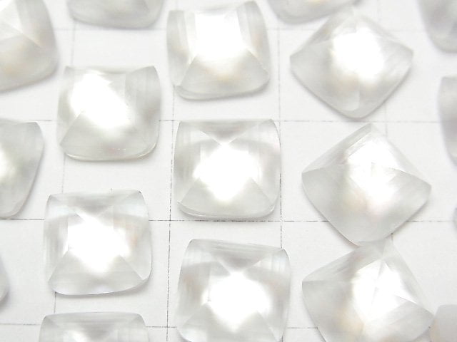 白貝 x 水晶 AAA 糖麵包切割 10x10毫米 2件