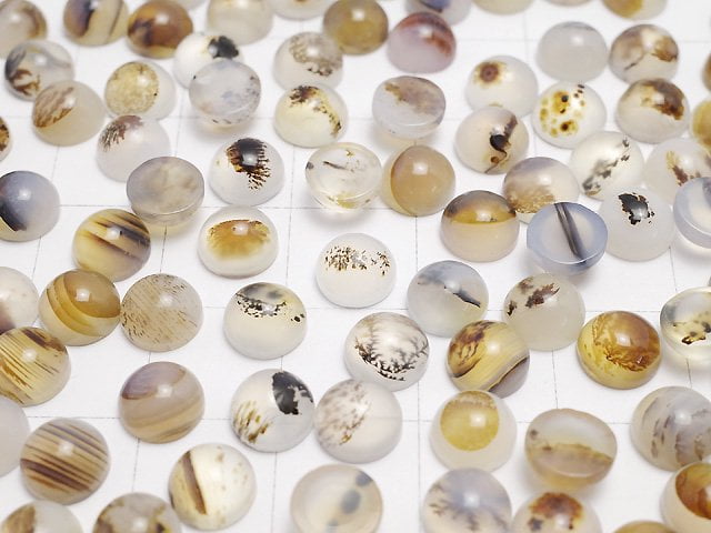 Montana Moosachat AA++ Rund Cabochon 6x6mm 5 Stück