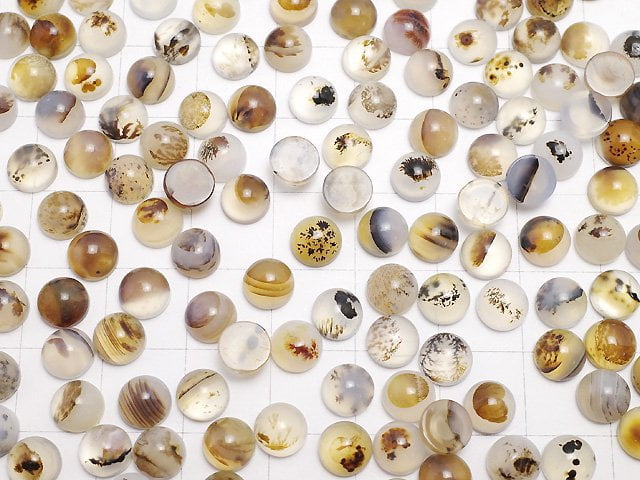 Montana Moosachat AA++ Rund Cabochon 6x6mm 5 Stück
