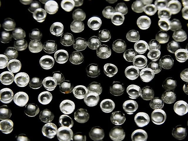 Hochwertiges libysches Wüstenglas AAA- runde Cabochon 3x3mm 5 Stück