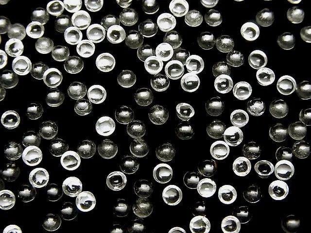 Hochwertiges libysches Wüstenglas AAA- runde Cabochon 3x3mm 5 Stück