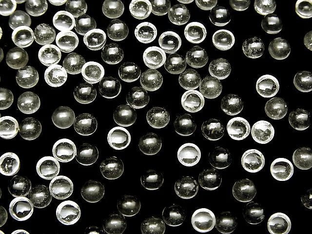 Hochwertiges libysches Wüstenglas AAA- runde Cabochon 4x4mm 3 Stück