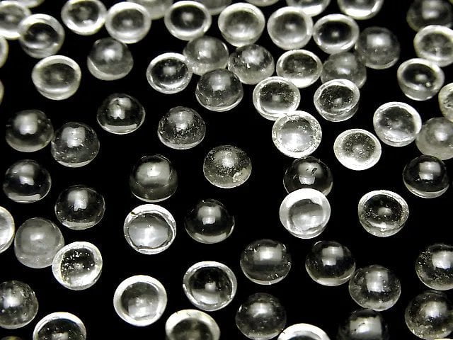 Hochwertiges libysches Wüstenglas AAA- runde Cabochon 5x5mm 2 Stück