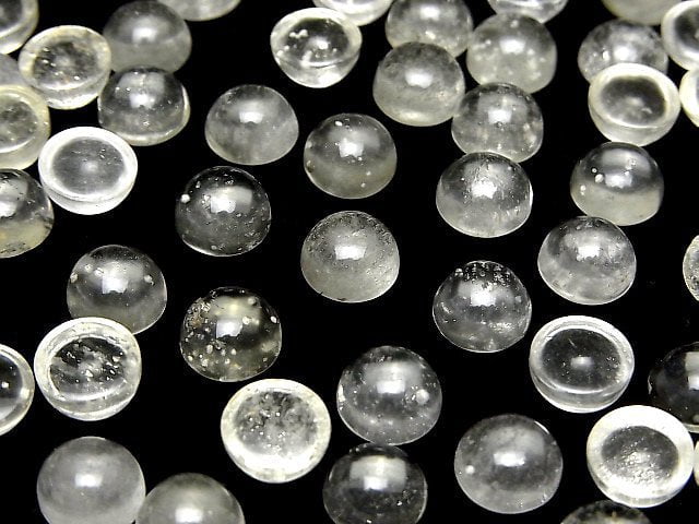 Hochwertiges libysches Wüstenglas AAA- runde Cabochon 8x8mm 1 Stück