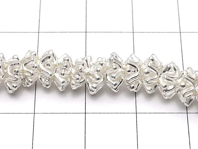 凱倫銀色扁珠 8x8x3.5mm 白銀 2顆