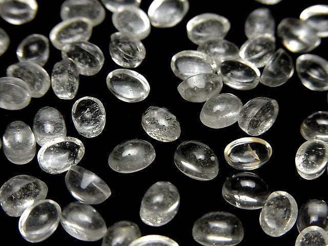 Hochwertiges libysches Wüstenglas AAA- ovale Cabochon 6x4mm 2 Stück