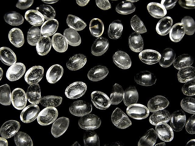 Hochwertiges libysches Wüstenglas AAA- ovale Cabochon 6x4mm 2 Stück