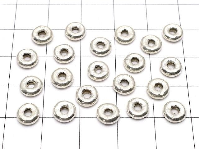 Karen Silver Rondelle 6.5x6.5x2mm 3pcs