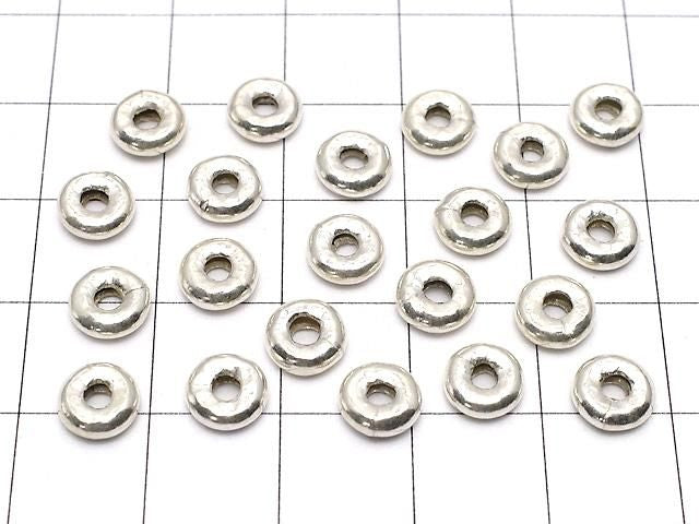 Karen Silver Rondelle 6x6x2mm 2pcs