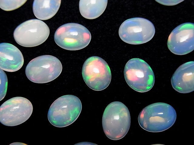 High Quality Ethiopian Opal AAA Oval Cabochon 8x6mm 4pcs