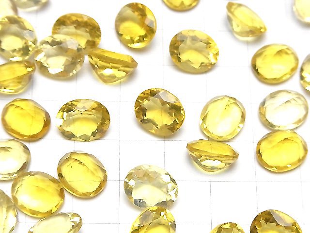 Hochwertiger goldener Fluorit AAA loser Stein oval facettiert 12x10mm 3Stücke