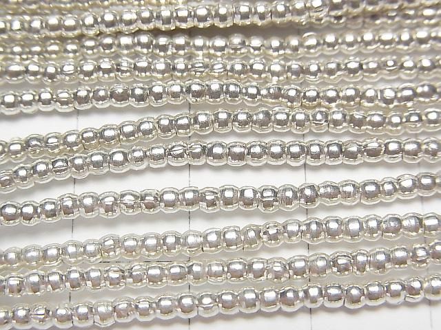 Karen Silver Rondelle (Tube) 2x2x1.5mm 1/4 or 1-strand beads (approx. 28inch/69cm)