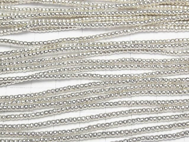 Karen Silver Rondelle (Tube) 2x2x1.5mm 1/4 or 1-strand beads (approx. 28inch/69cm)