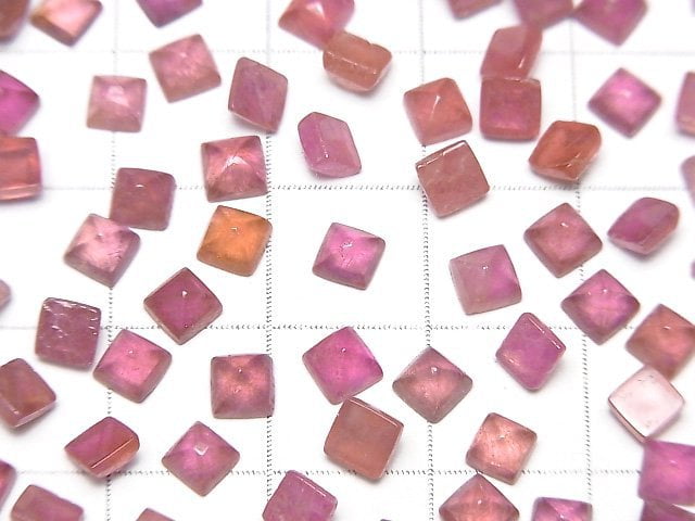 Hochwertiger Rubin AAA- Zuckerhut-Schliff 4x4mm 5 Stück