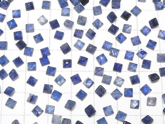 Hochwertiger Saphir AAA- Zuckerhut-Schliff 4x4mm 5 Stück