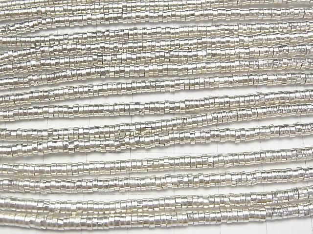 Karen Silver Rondelle 3x3x1mm 1/8 or 1-strand beads (approx. 27 inches/68 cm)