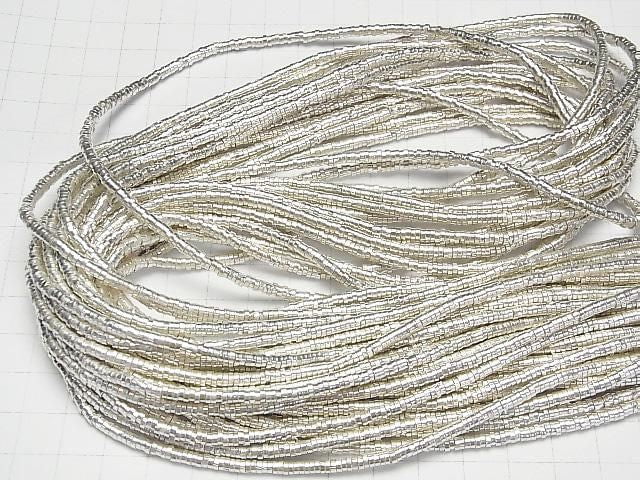 Karen Silver Rondelle 3x3x1mm 1/8 or 1-strand beads (approx. 27 inches/68 cm)
