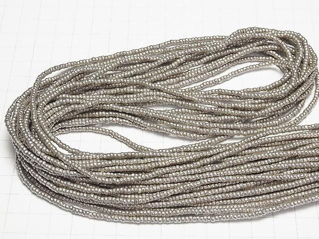 Karen Silver Patterned Rondelle Beads 2.5x2.5x1.5mm 1/4 or 1-strand beads (approx. 27 inches/68 cm)