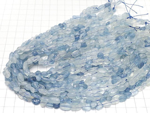 Aquamarin AA++ Nugget 1 Strang Perlen (ca. 15 Zoll/37 cm)