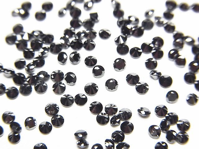黑鑽石 AAA 圓形刻面 2x2mm 5顆
