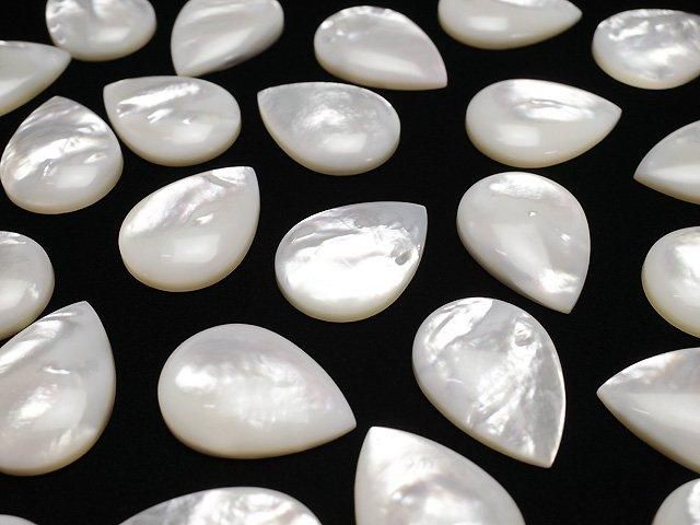 高品質白蝶貝 (銀唇蠔) AAA 梨形凸圓面 25x18mm 1顆